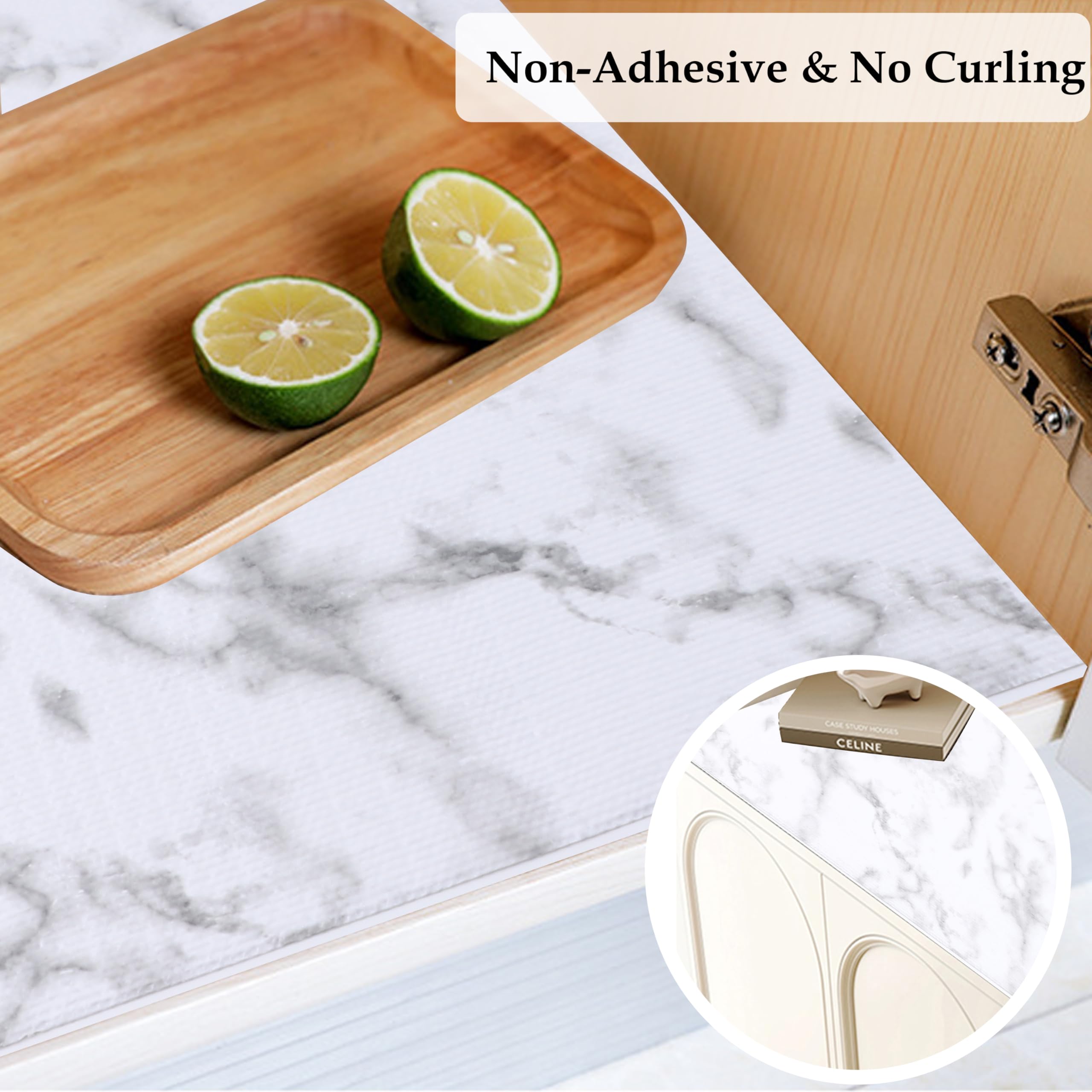 Amazon.com - Shelf Liner 18 Inch Wide X 20 Ft Non Adhesive Cabinet Drawer  Liners Non Slip Waterproof Pantry Closet Shelf Liner Strong Grip Liner For  Kitchen Bathroom Refrigerator Dresser Drawer Cupboard