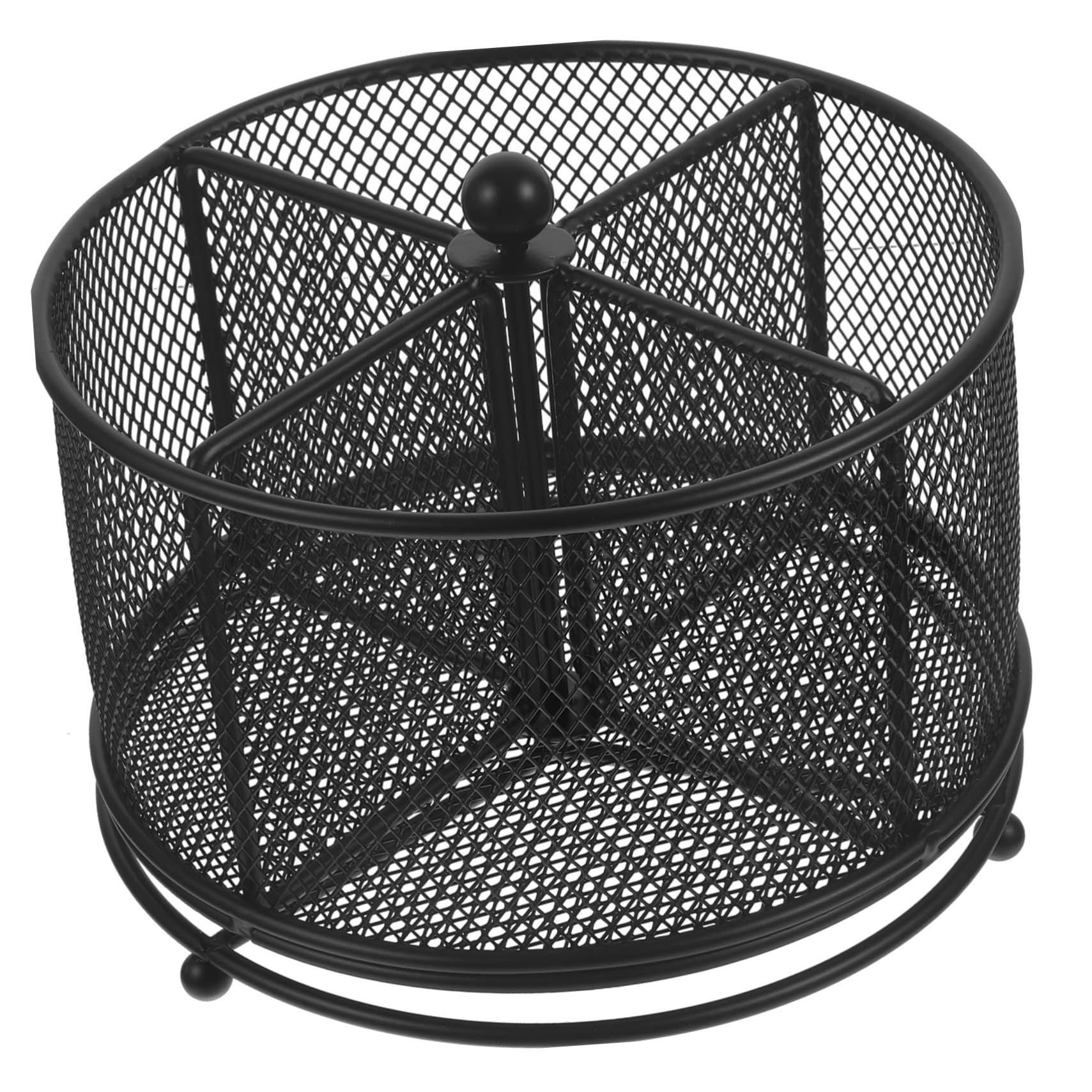 Portaposate Rotante Metallo Con Scomparti Organizer Per Utensili Da Cucina Supporto Per Contenitori Da Bancone
