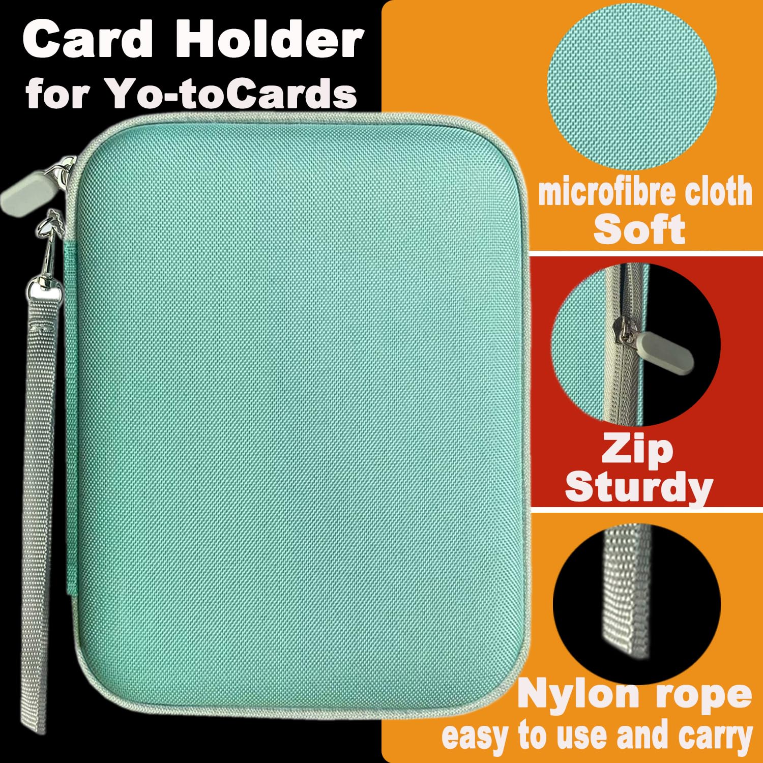 Porte-Cartes Yoto – Étui Rigide 80 Poches Avec Fermeture Éclair, Protection Et Transport – Organisateur De Cartes Audio