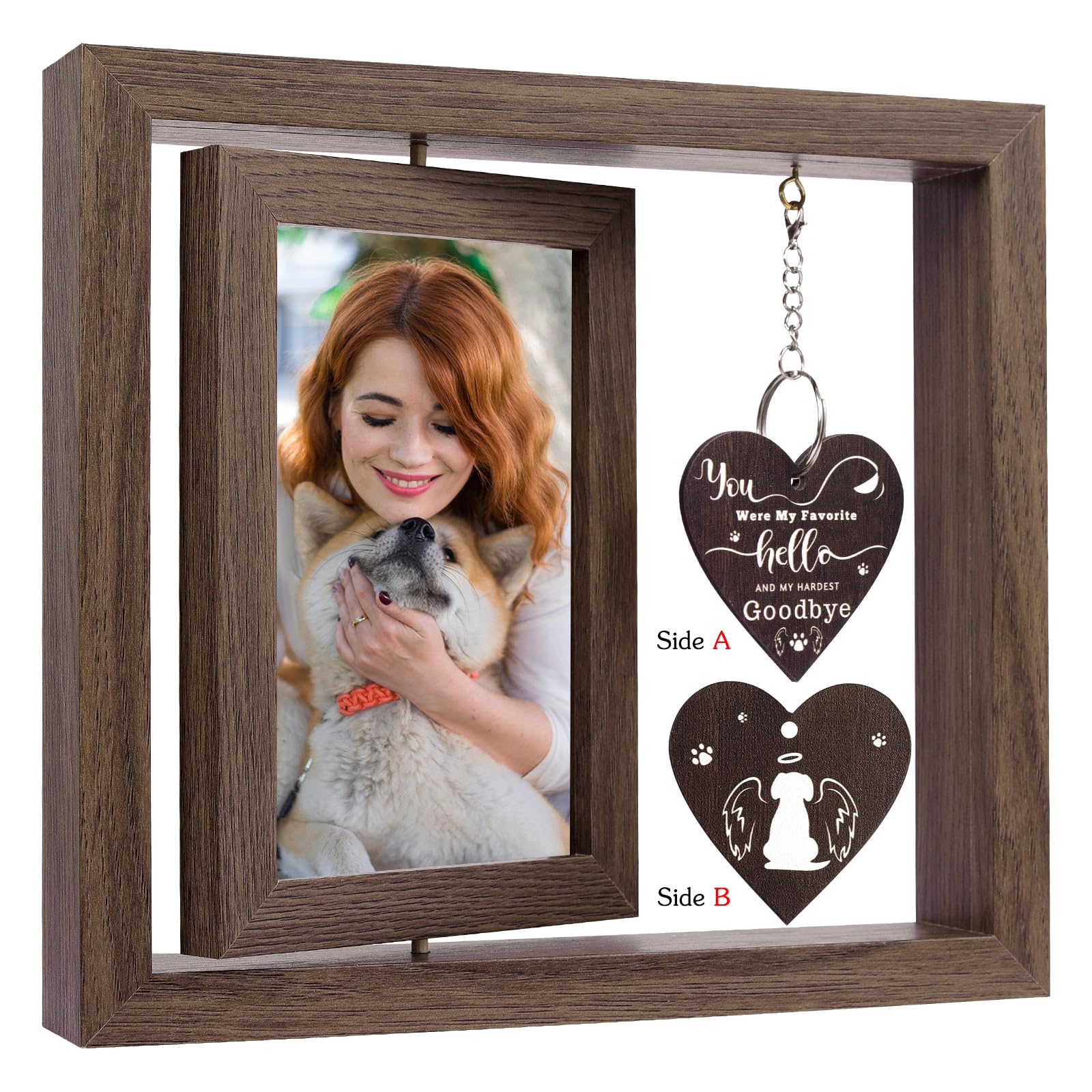 Jecten Dog Memorial Picture Frame, Pet Memorial Gifts for Loss of Dog, Dog Picture Frames 4x6, in Memory of Dog Picture Frame, Dog Remembrance Picture Frame, Dog Passed Away Gift for Pet Lovers