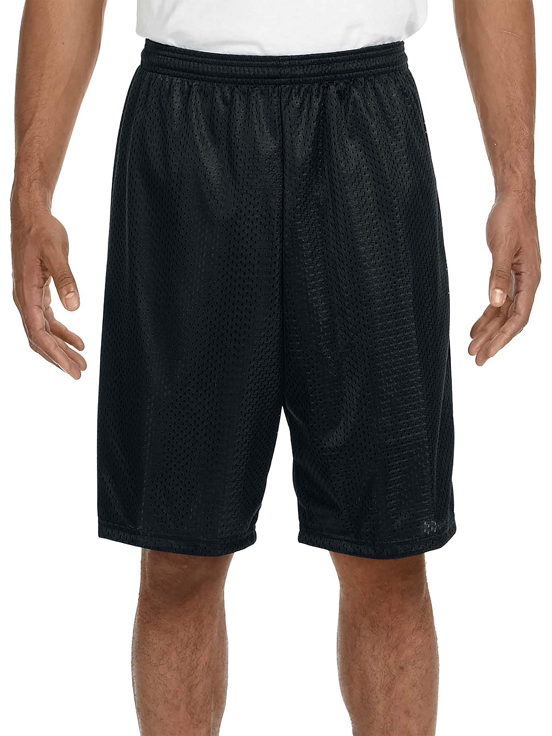 Hat and Beyond Mens Lightweight Basic Mesh Solid Basketball Jersey Workout Fitness Gym Shorts