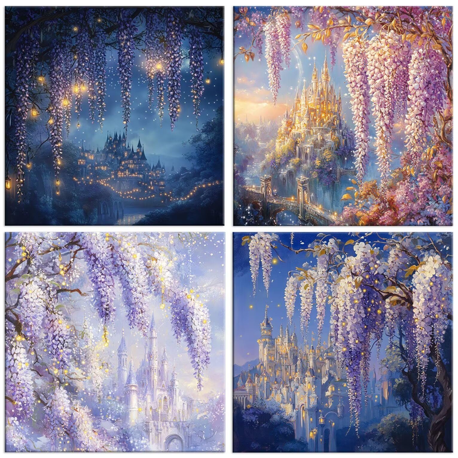 Diamond Painting Kit Flores de hiedra, Pintar Diamantes Kit 45x45cm f-960