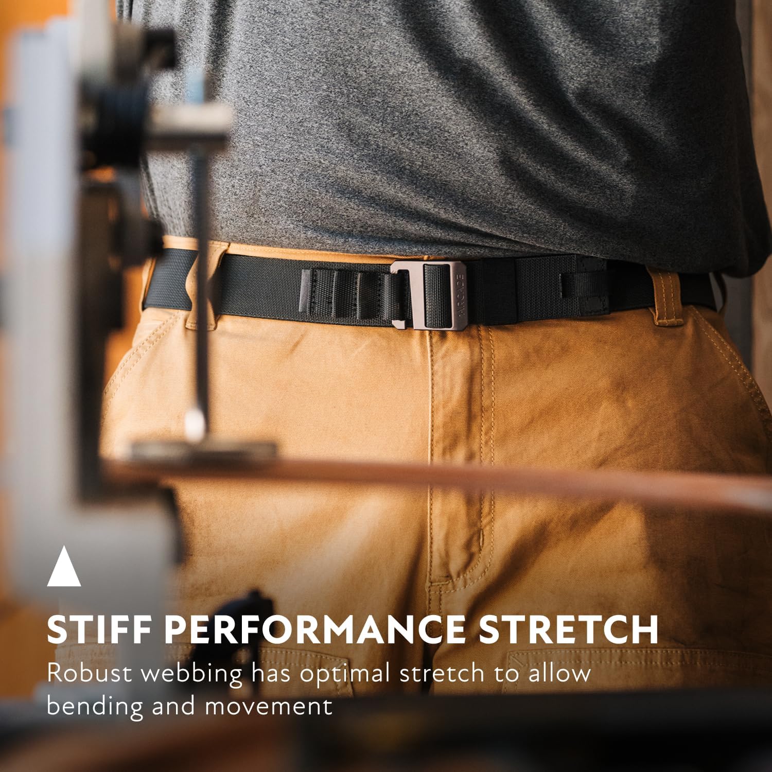 Arcade Belts Hardware Alu Utility Belt - Low-Profile Aluminum Buckle, Heavy Duty Work Belt, Stretch Webbing, Anti-Slip - Image 4