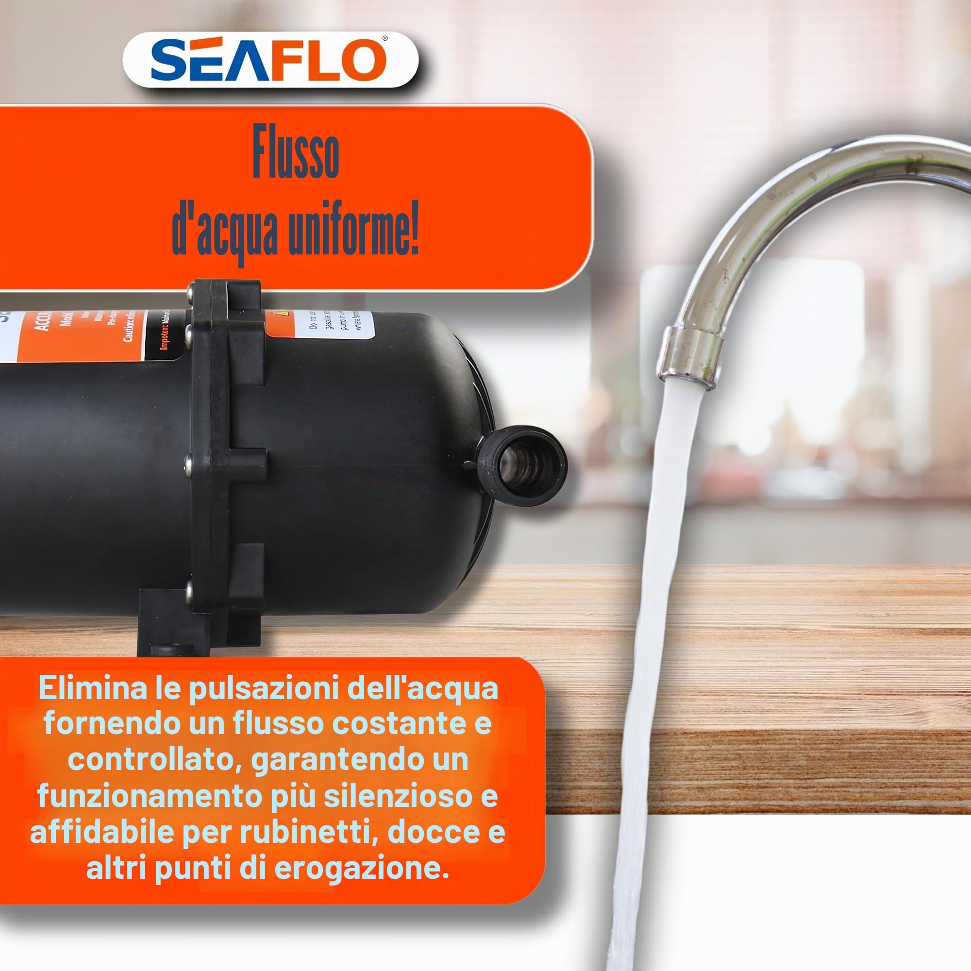 Seaflo Serbatoio accumulatore pressurizzato 0.75/1.0 litri