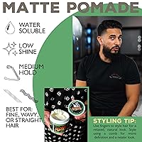Vista 7 de Suavecito Pomade - Fórmula mate (sin brillo) de 4 onzas, paquete de 2, pomada de cabello de sujeción media para hombres, pasta de cabello mate
