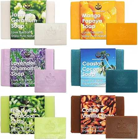 6 Natural Soaps for Women & Men- Handmade...
