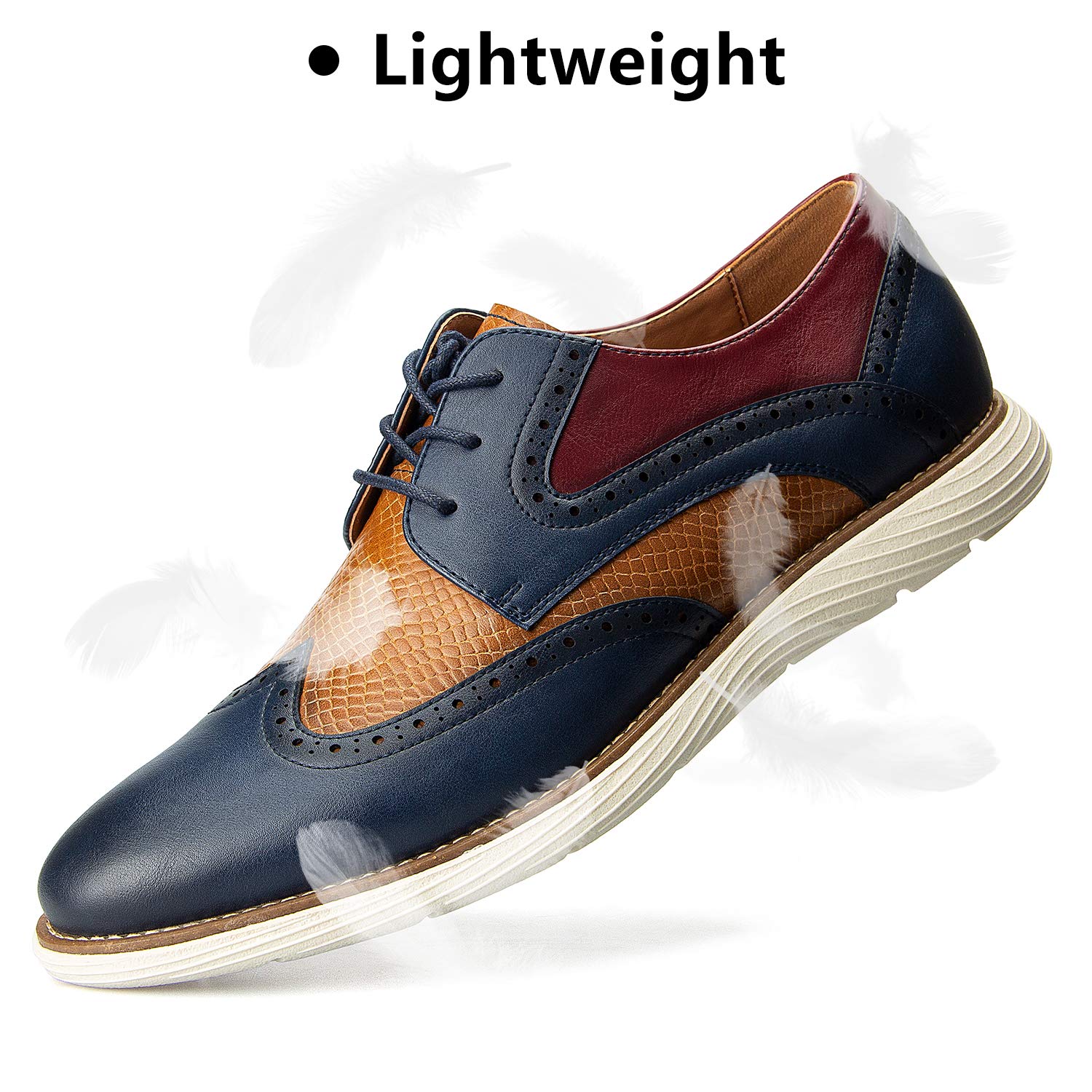 JITAI Hommes Chaussures Oxford Chaussures Casual Chaussures À Lacets Légères pour Hommes Mode