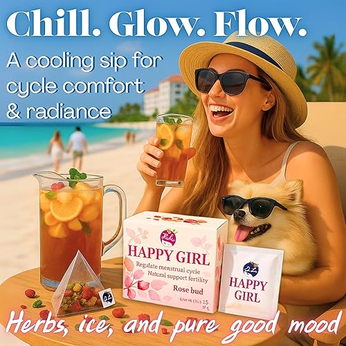 Miniatura 6 de Dr. Lu 's Happy Girl Tea  Té para aliviar el síndrome premenstrual y el período para el equilibrio hormonal y la salud urinaria  Té de fertilidad