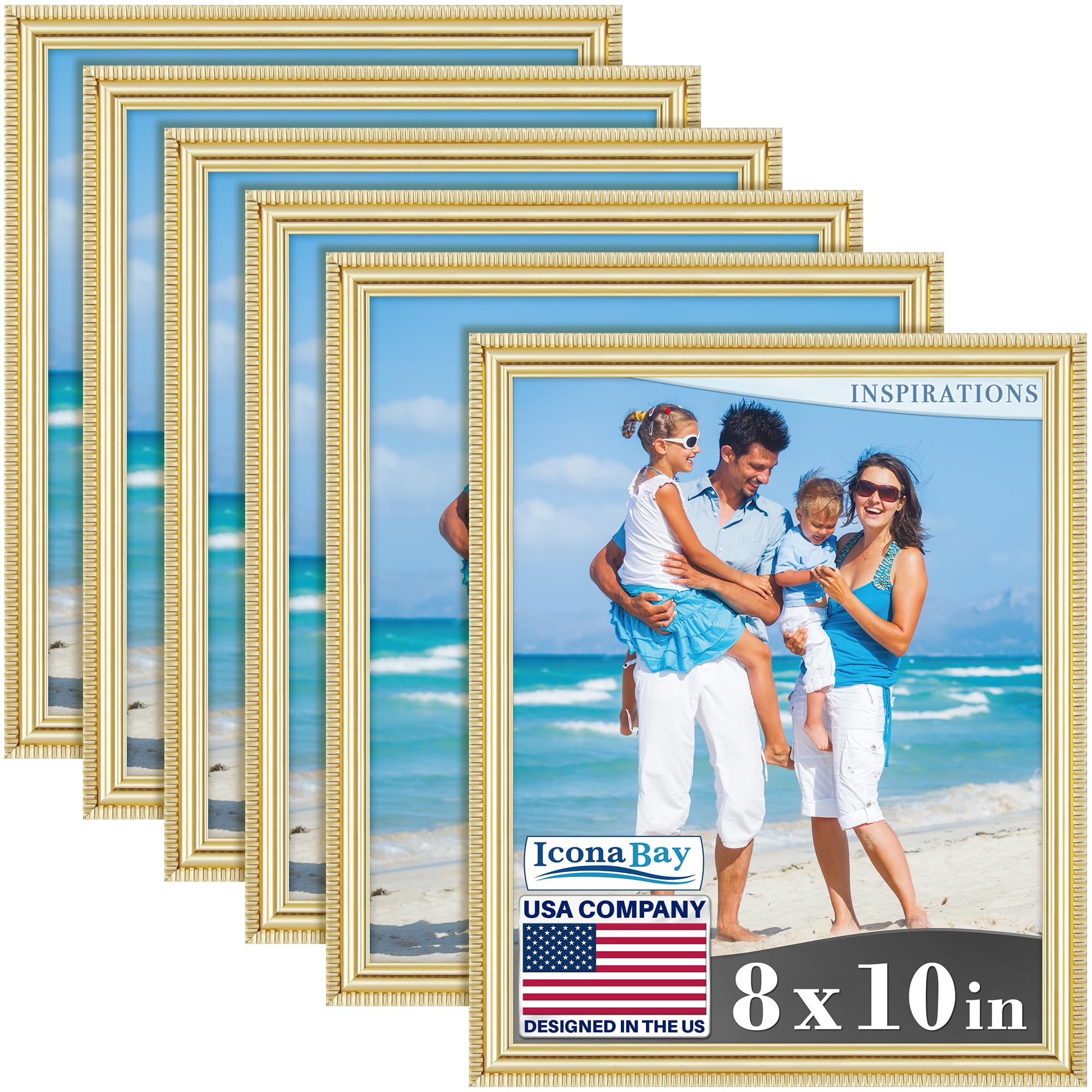 Amazon.com - Icona Bay 8x10 Picture Frames (Gold, 6 Pack