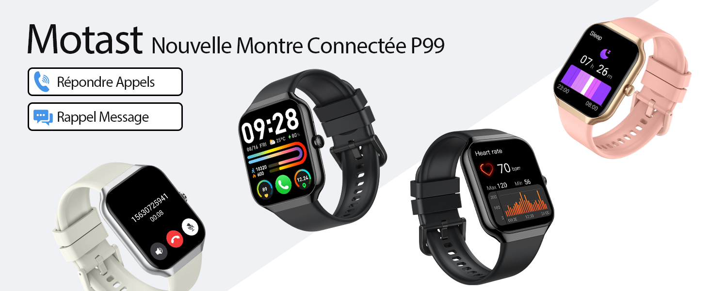 SUNKTA Montre Connectée Homme avec Appel Bluetooth Assistant Vocal, 1