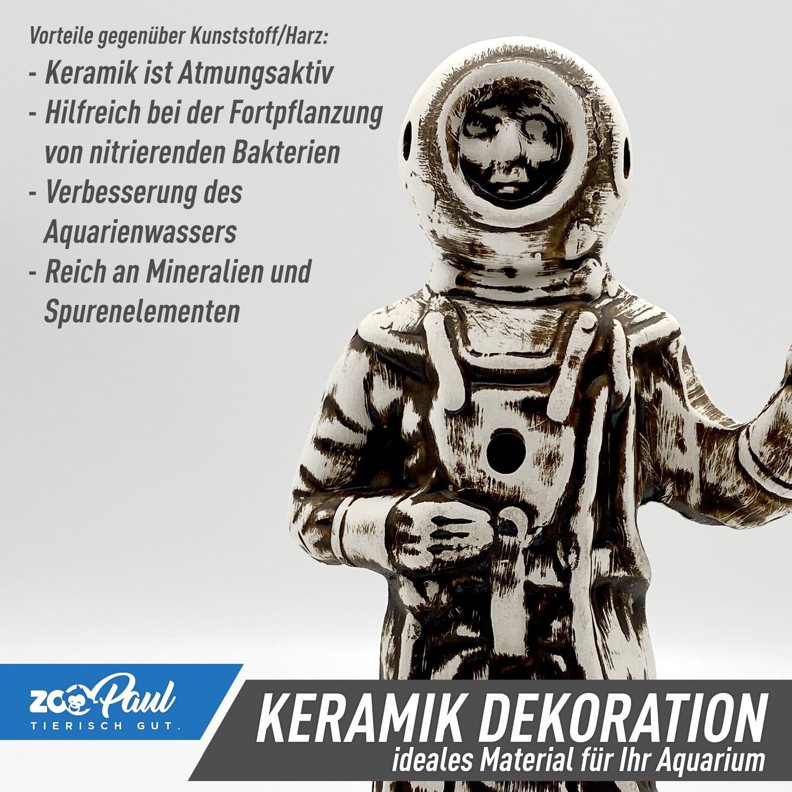 ZooPaul Keramik Deko Dekoration Aquarium Terrarium Stein Höhle Versteck Felsen