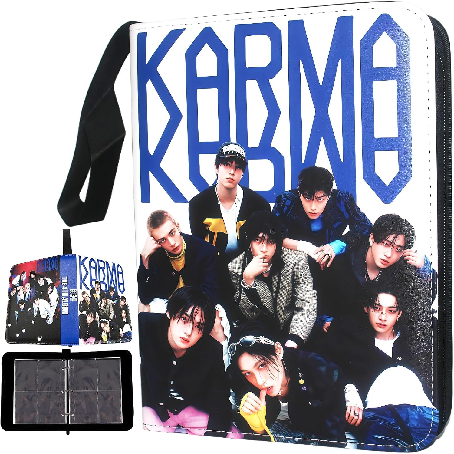 Stray Kids KARMA Photocards Binder 400 Pockets KPOP Photo Cards Holder Album Straykids Photocard Binder Postcard Holder Merch Boys and Girls