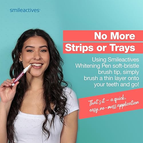 Miniatura 10 de Smileactives Bolígrafo blanqueador de dientes para sonrisa blanca, blanqueador de dientes rápido y removedor de manchas con punta de cepillo de