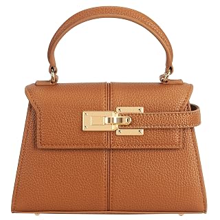 Women's Top-handle Handbags– Vegan Leather Vintage Top Handle Design with Adjustable Strap, Fashion Commuter Crossbody Bag - Amazon product rated Grade A