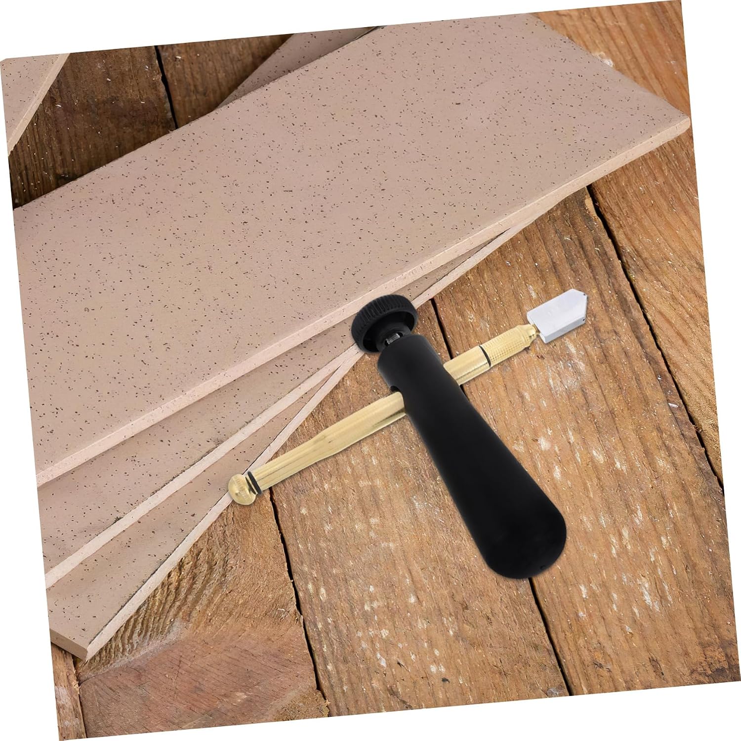 NUOBESTY Ergonomic Glass Cutters Tool Glass Cutter Power Handle Oil Lubricated Handle for Smooth Cuts Thick Tiles Precision Cutting