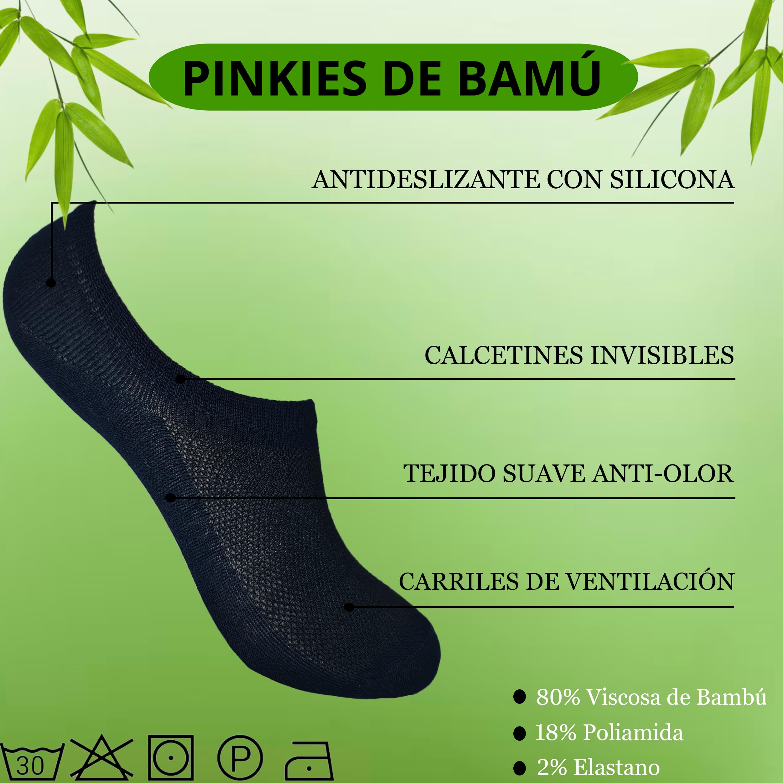 12 Pares, Calcetines Pinkies Hombre de Bambú y Calcetines Pinkies Mujer de Bambú, Calcetines Invisibles Hombre, Calcetines Invisibles Mujer con silicona, Calcetines de Verano, Suaves y Frescos