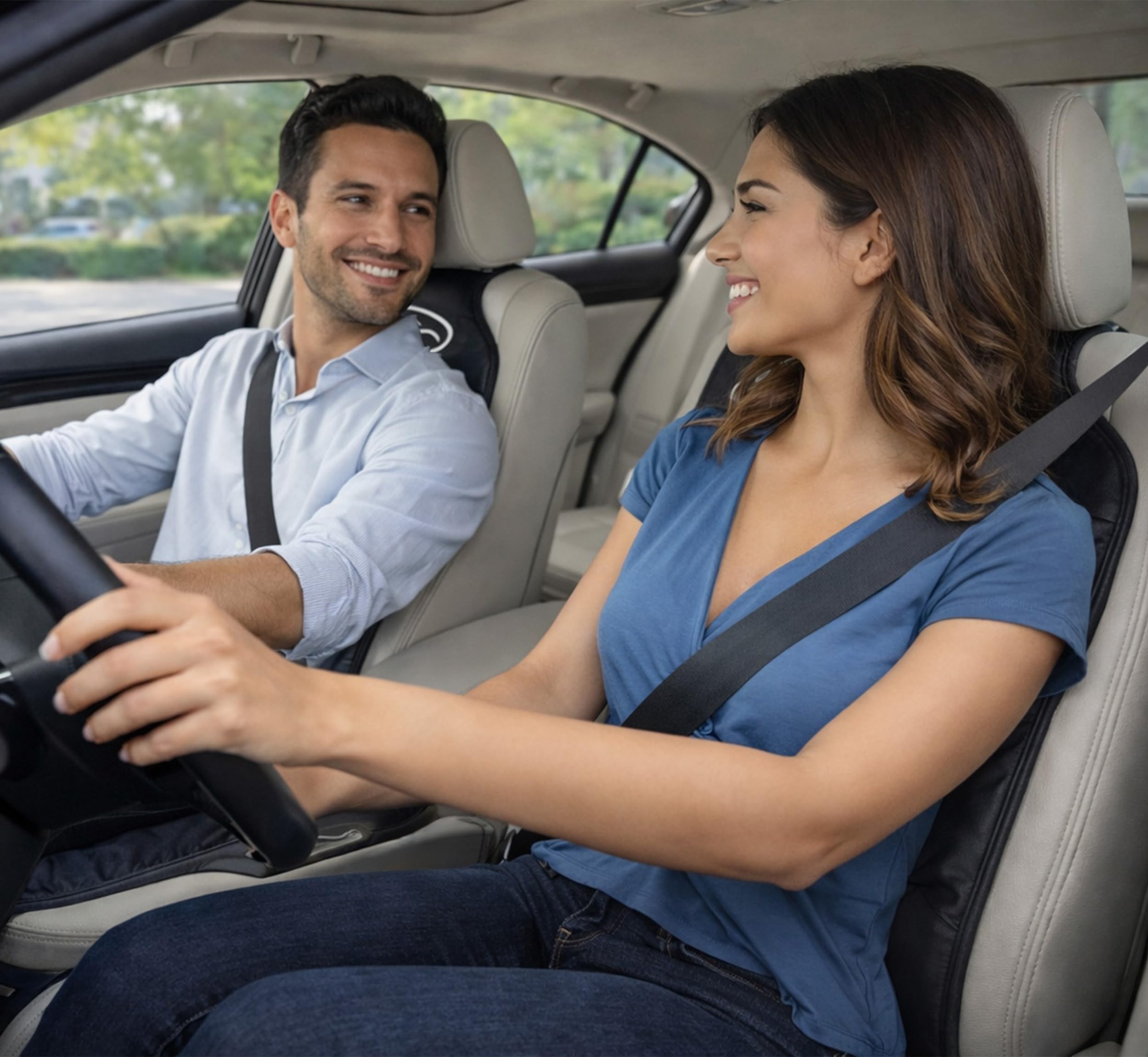 Auto Accessori Lupex - Set 2 Coprisedili Anteriori Universali, Nero, Protezione Salva Sedile Auto per Lato Guida e Passeggero, Anti Macchia e Anti Graffio
