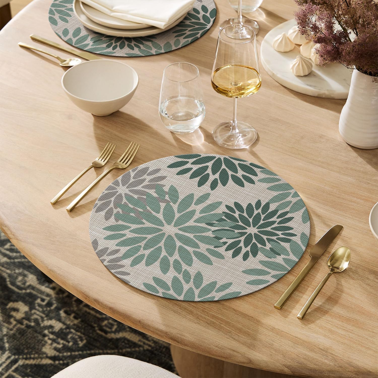 Artoid Mode Set 4 Tovagliette In PVC - 30x45 Cm, Resistente Al Calore E Allo Sporco, Per Cucina E Feste