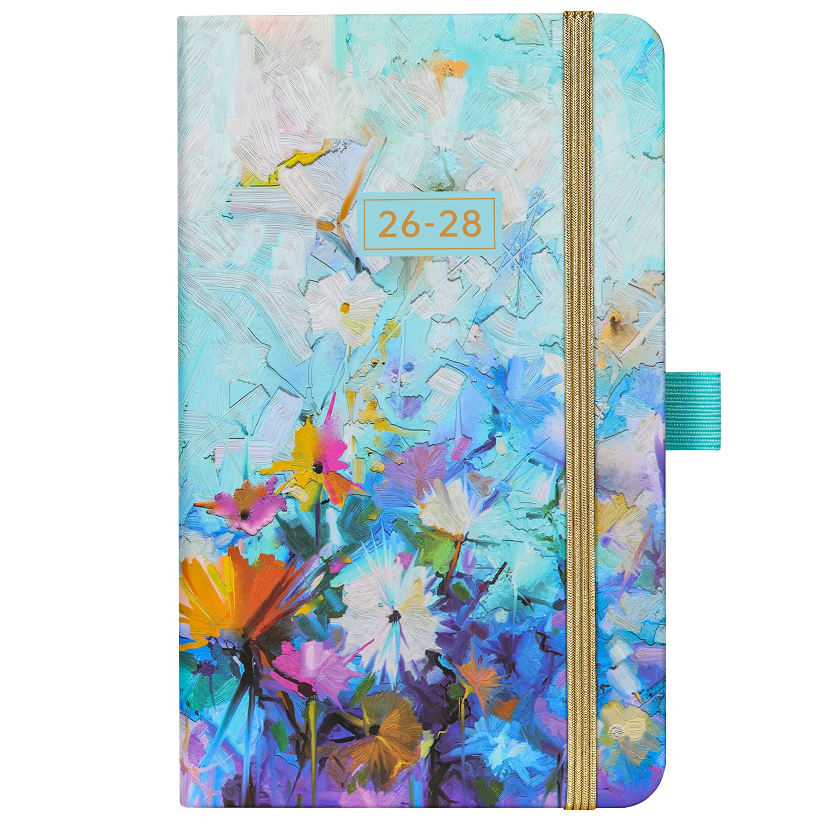 2025-2028 Pocket Planner/Calendar - 3 Year Monthly Planner 2025-2028, July 2025 - June 2028, 6.3" x 3.8", 60 Notes Pages, Inner Pocket, Pen Loop, Elastic Closure, Perfect Organizer for Purse