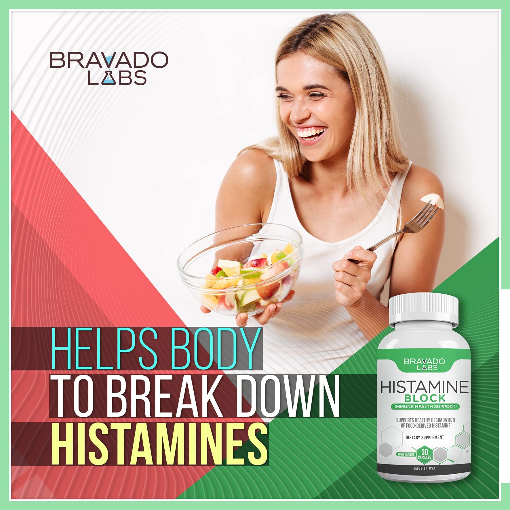 Bravado Labs Premium Histamine Block Supplement Histamine Blocker