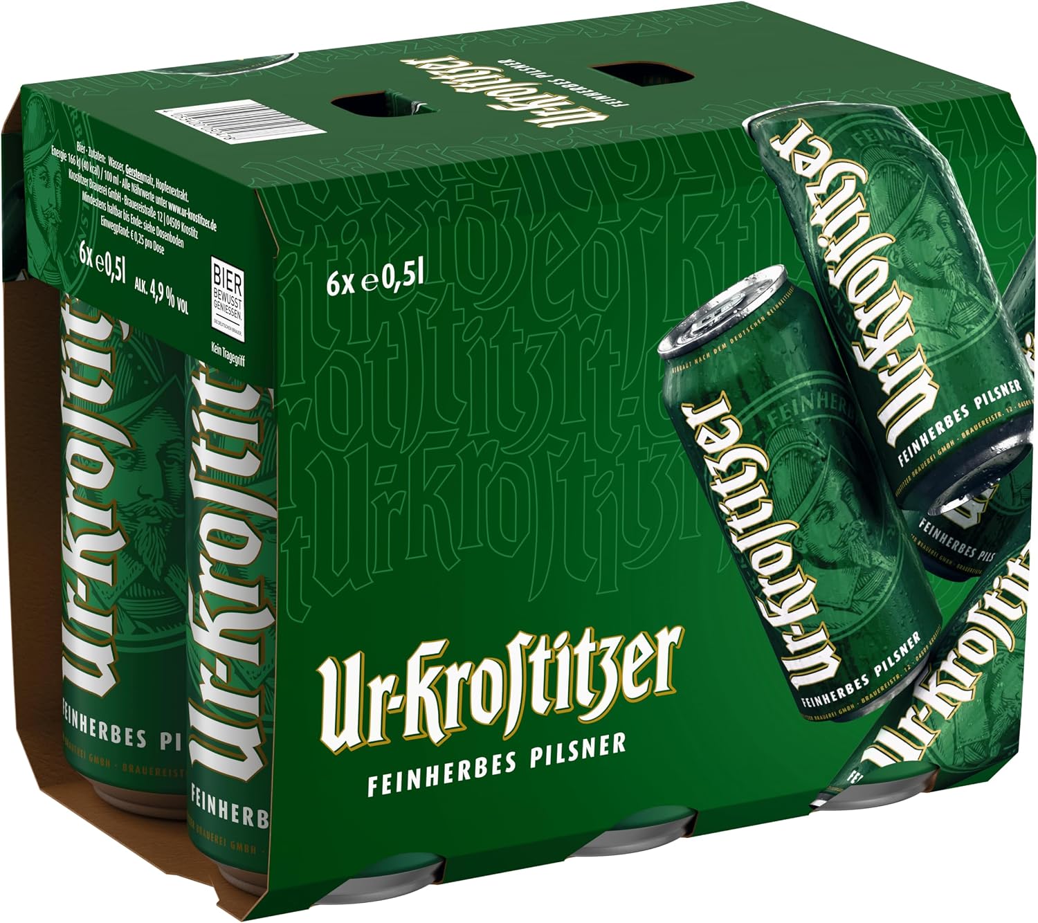 Ur-Krostitzer Fine Tart Pilsner Disposable 6 x 0.50 L Tin