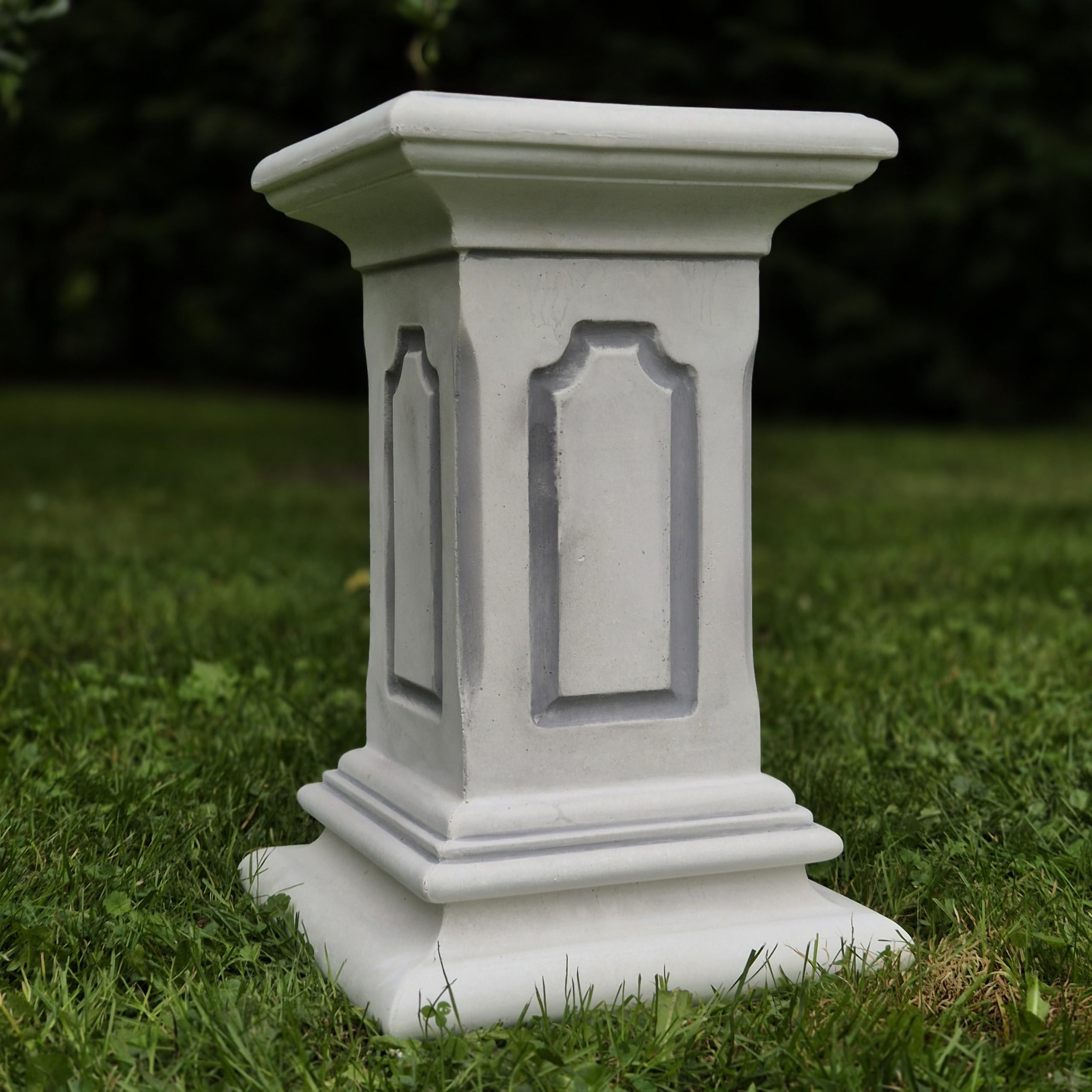 FABRIQ Colonne de 40 cm Gris - 25 kg - Colonne de fleurs en fonte - Socle massif - Décoration de jardin et de maison