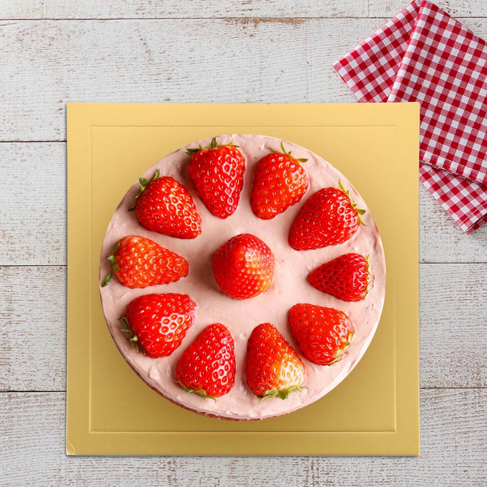 5 Pezzi Di Torta Oro Tappetino Di Carta Cheesecake Base Di Servizio Per Torta Fornitura Di Cottura Basi Per Torta Di Partito Basi Per Torta Quadrate Vassoi Per Torte Accessori Per