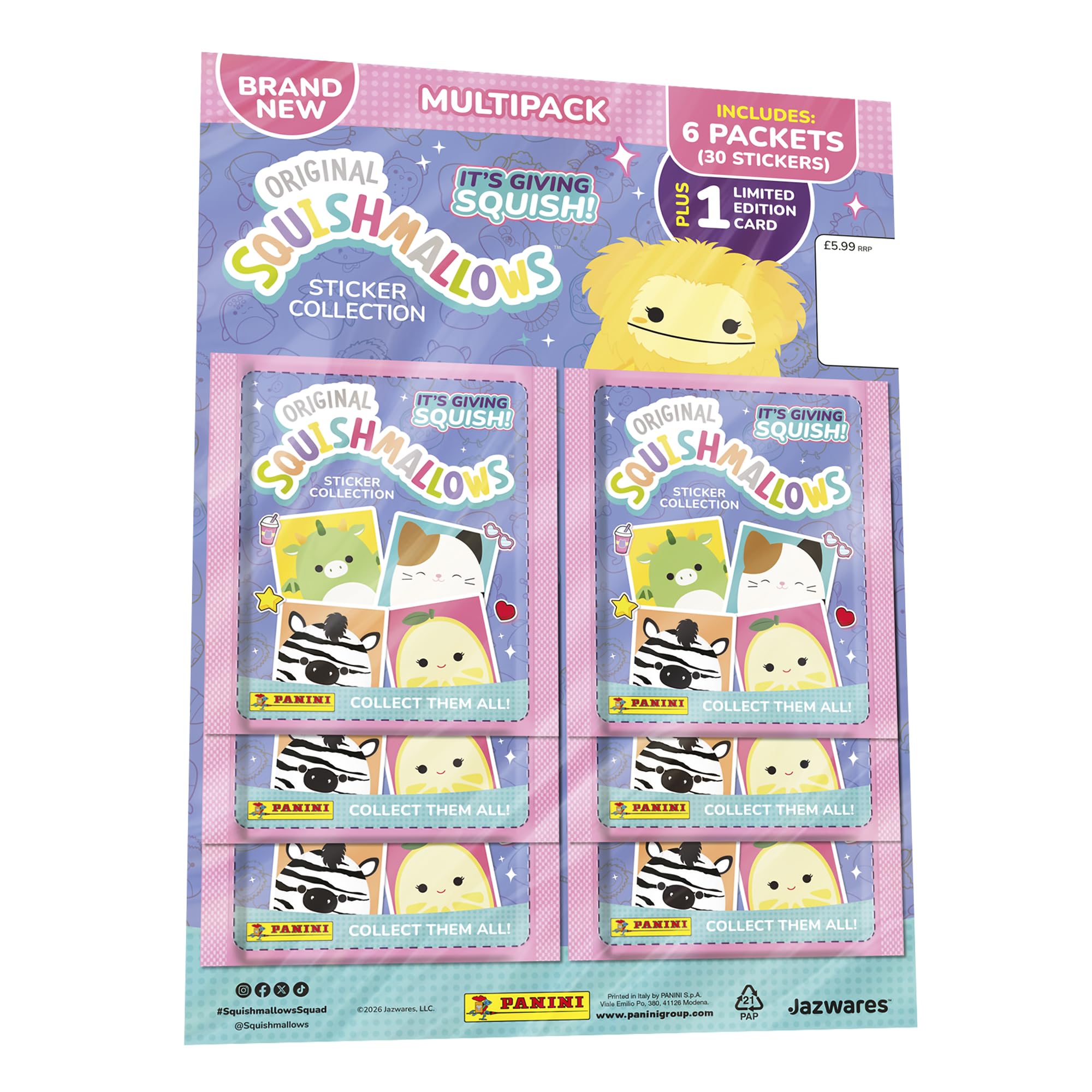 Squishmallows It’s Giving Squish Sticker Collection - Multipack
