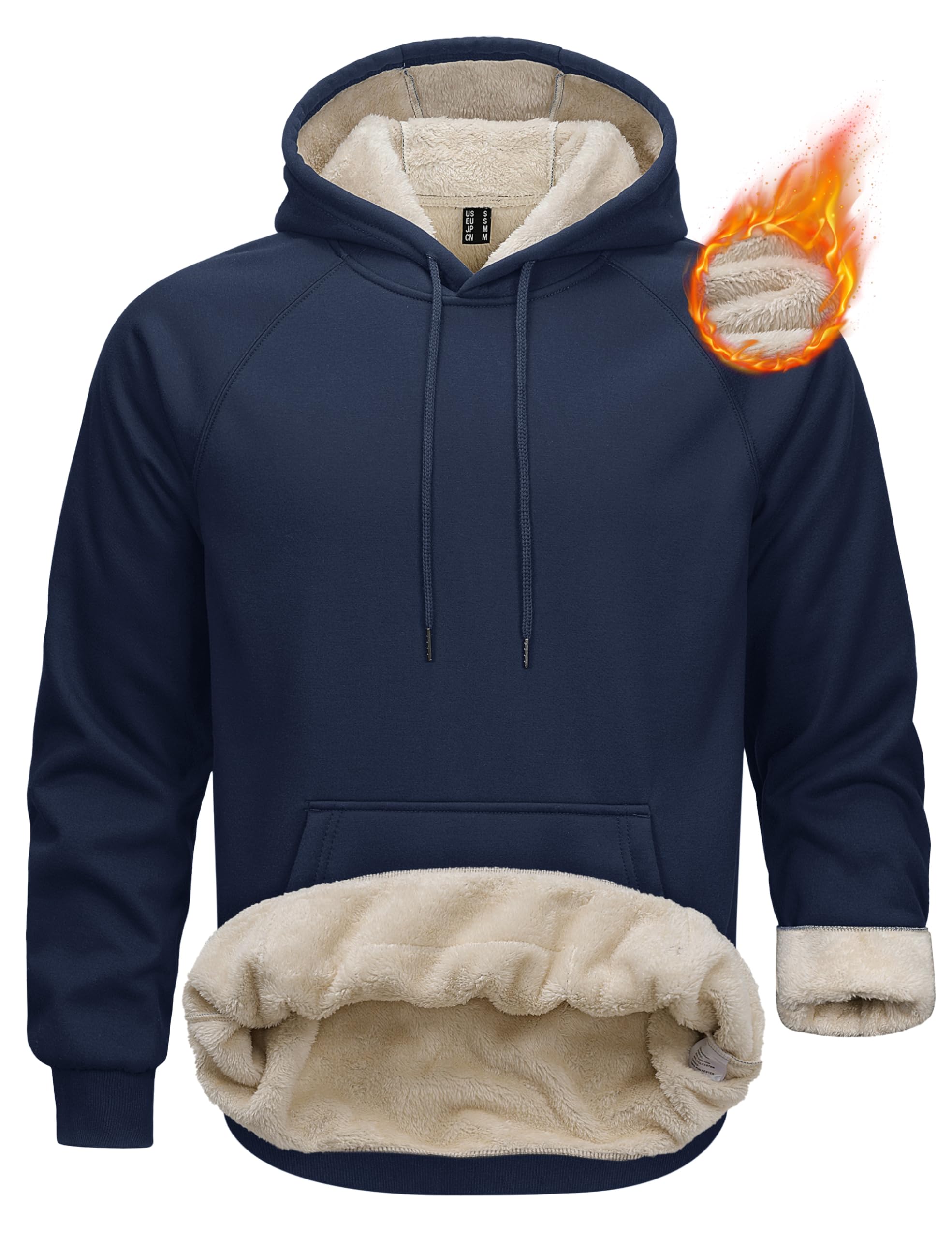 MAGCOMSEN Men's Sherpa Hoodie