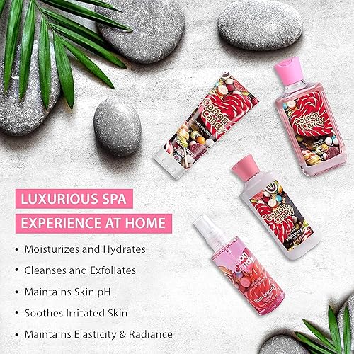 Miniatura 5 de Vital Luxury Kit de baño y cuerpo de algodón de azúcar, 3 onzas líquidas, regalo ideal para el cuidado de la piel, juego de spa en casa que incluye