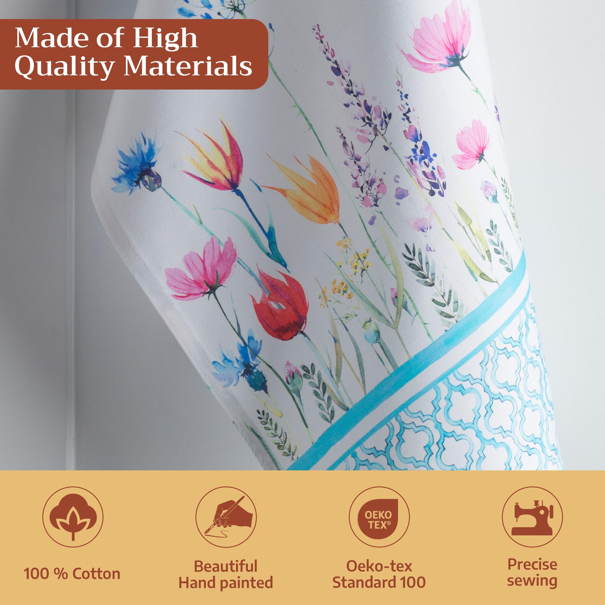 Maison d' Hermine Flower in The Field 100% Baumwolle Set von 3 Multi-Purpose Küchenhandtuch | Bar Handtücher | Frühling/Sommer (50 cm X 70 cm)