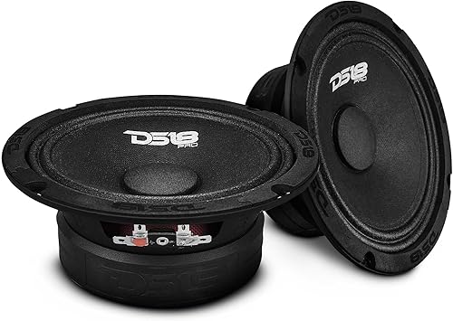 Miniatura 2 de DS18 PRO-GM6.4 Altavoz - 6.5 pulgadas, rango medio, cesta de acero negro, 480 W máximo, 140 W RMS, 4 ohmios - Altavoces de puerta de audio de