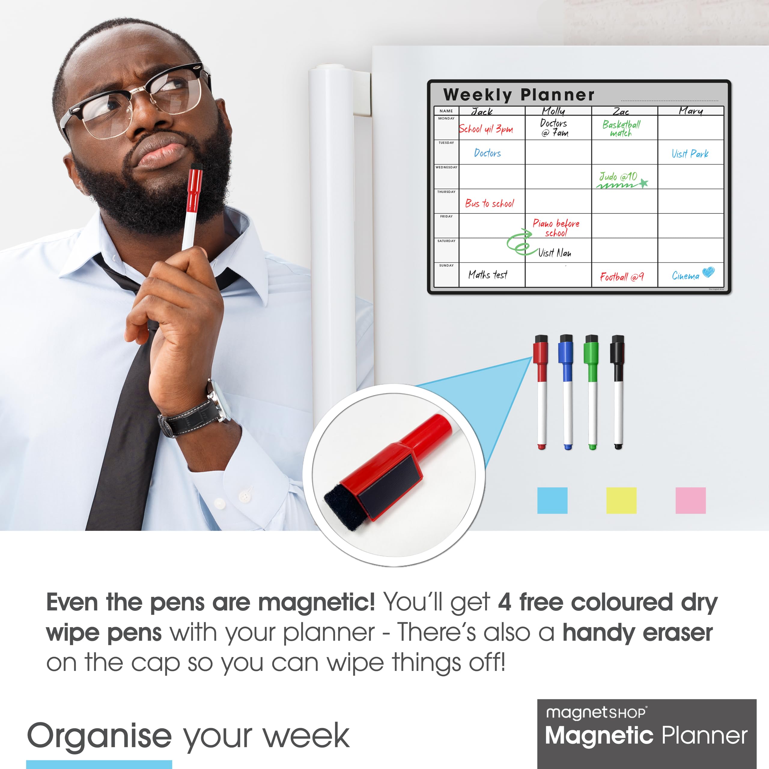 Magnetische Weekplanner (1 tot 6 personen