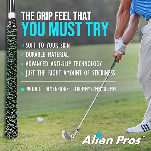 Miniatura 53 de ALIEN PROS - Cintas de agarre para palos de golf, solución innovadora para la empuñadura de los palos de golf, disfruta de una nueva sensación