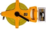 Johnson Level & Tool 1829-0200 Metric/Inch Fiberglass Long Tape, 200', Yellow, 1 Tape