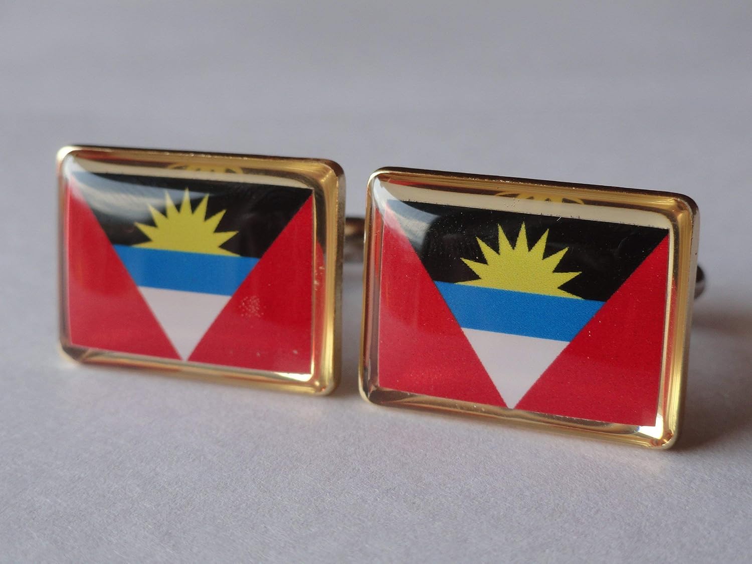Antigua and Barbuda Flag Cufflinks, Lapel Pins, Tie Bars, Earrings, Jewelry and Accessories