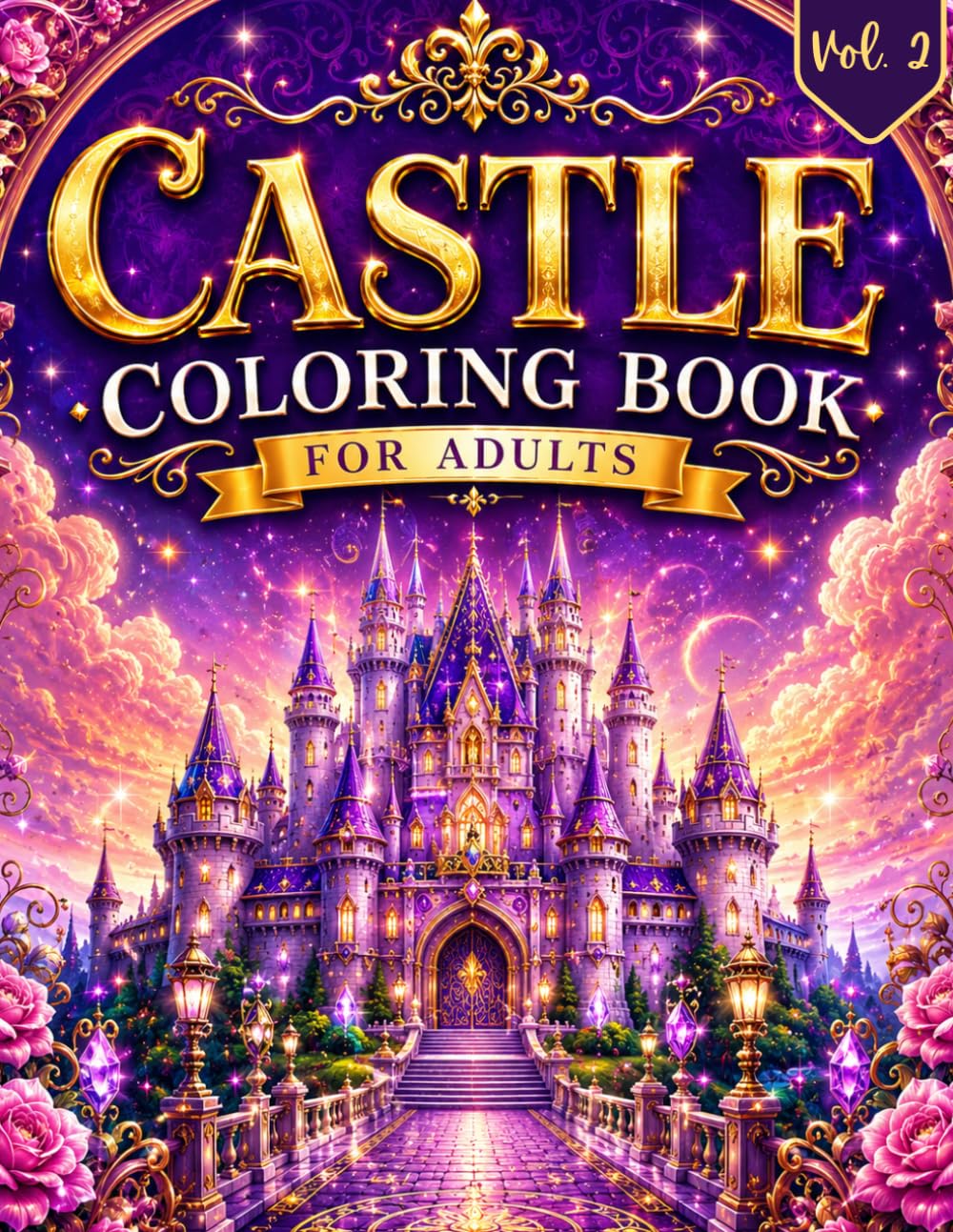 Castle Coloring Book for Adults. Vol. 2: Escape Stress and Anxiety with Enchanted Fantasy Castles, Magical Kingdoms, Cozy Medieval Worlds & Relaxing Creative Adventures