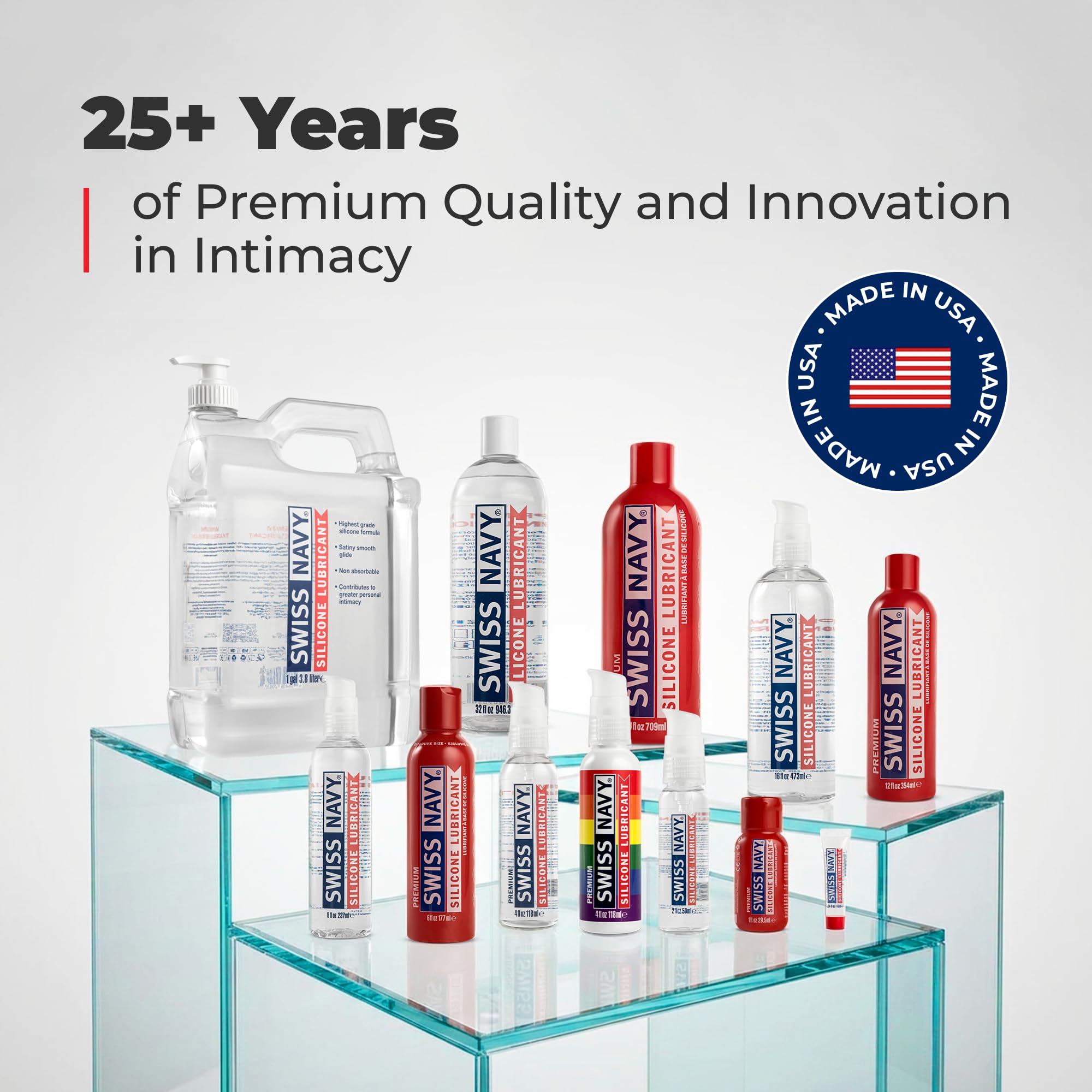 SWISS NAVY Lubricante sexual de silicona premium, 16 onzas, lubricante para hombres, mujeres y parejas. MD Science Lab