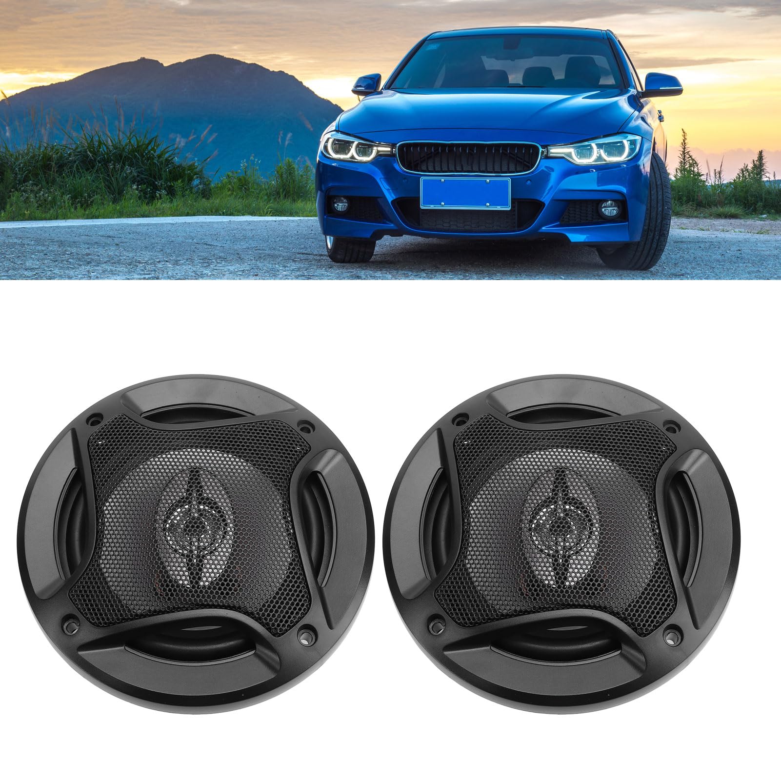 5 Inch Car Stereo Speaker 300W Adjustable Sound Effect Bass Speaker for Vehicle DC12V