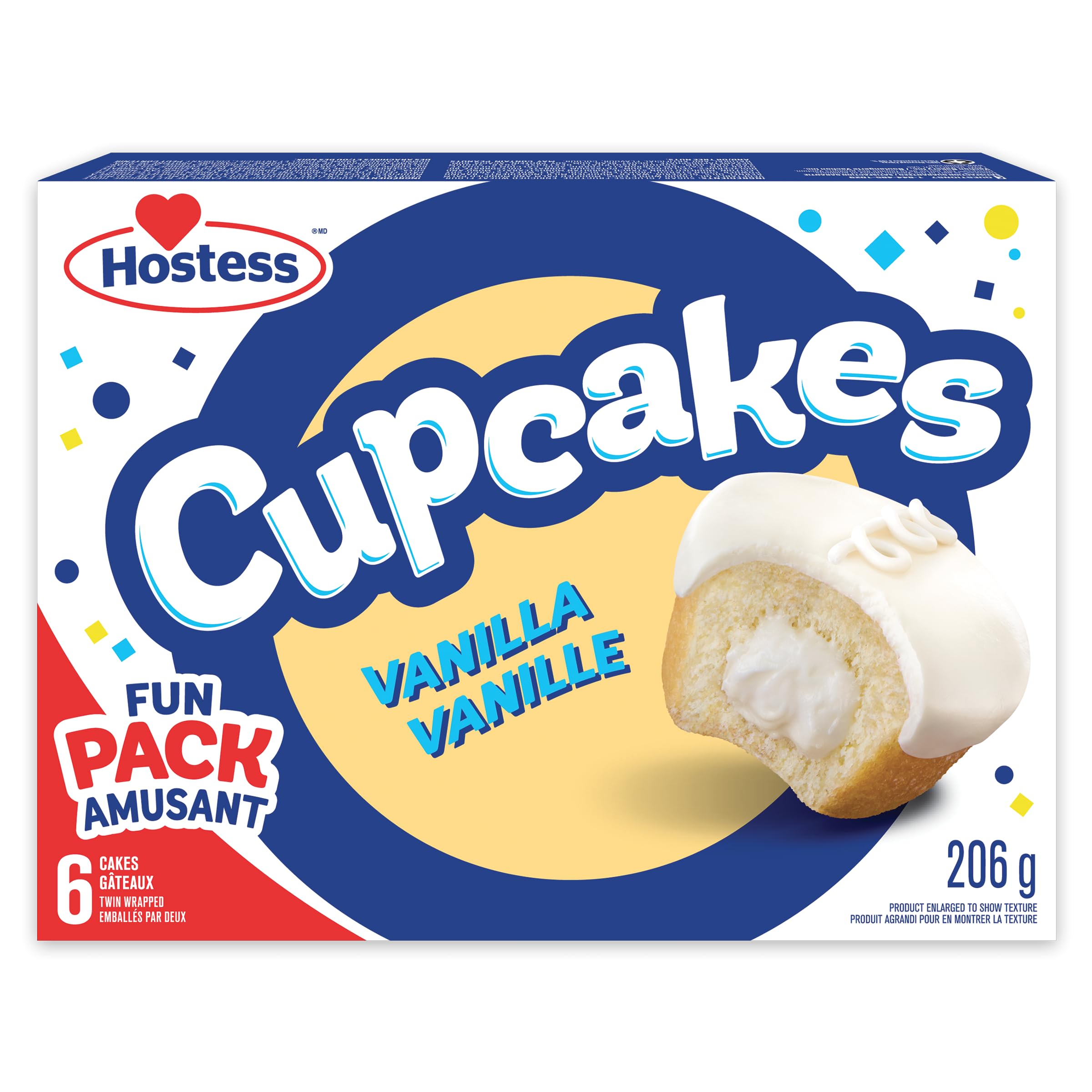 Vanilla Flavour Cupcakes Contains 6 Cupcakes, 206g/7.3oz (Imported from Canada) 1 box