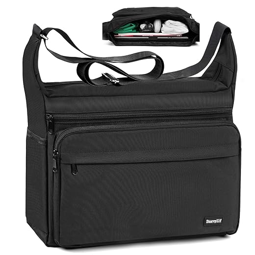 Messenger Bag for Men,Large Women 15.6 Inch Laptop Bag Waterproof 15 In Messenger Bag for Work Daily College Travel