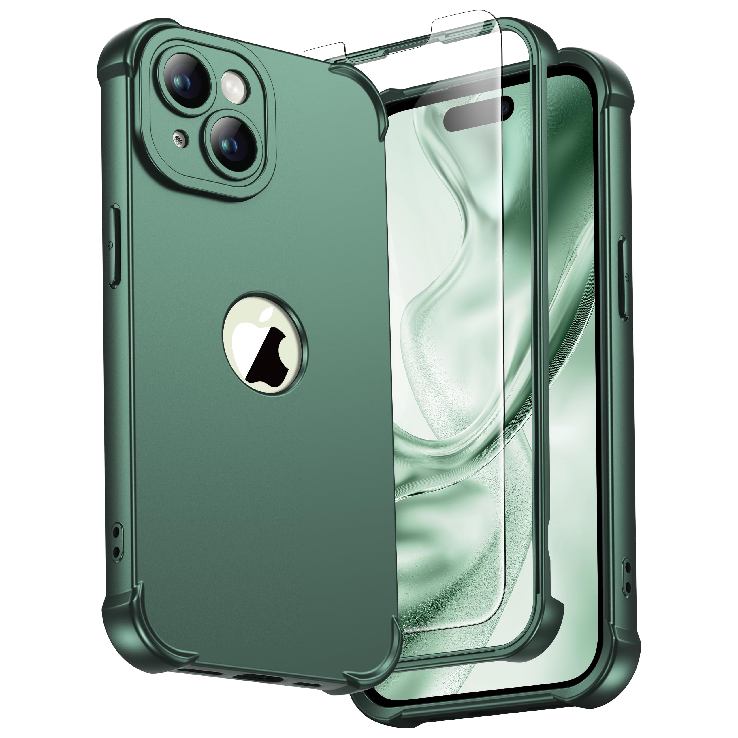 ORETECH for iPhone 15 Plus Case, with [2 x Screen Protectors] [10 Ft Military Grade Drop Test] [Camera Protection] 360° Full Body Shockproof Slim Thin