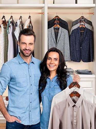 Miniatura 8 de HOUSE DAY Paquete de 100 ganchos para colgar que ahorran espacio, ganchos negros para colgar ropa, ganchos resistentes que ahorran espacio, ganchos