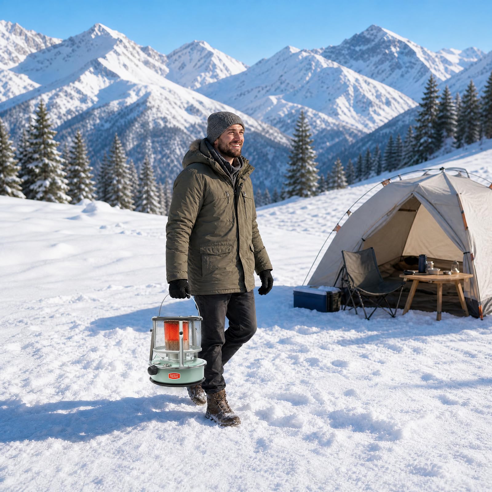Poêle à pétrole mobile 4,6 l pour camping