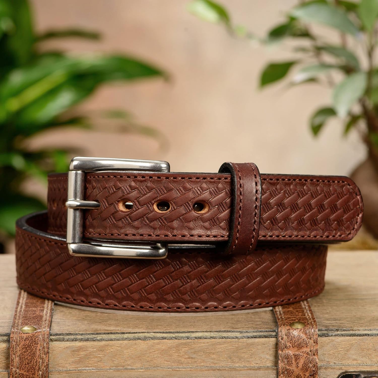 Bullhide Belts Mens Leather Belt for Casual Dress, 1.50" Wide 1.50" Wide - Image 3