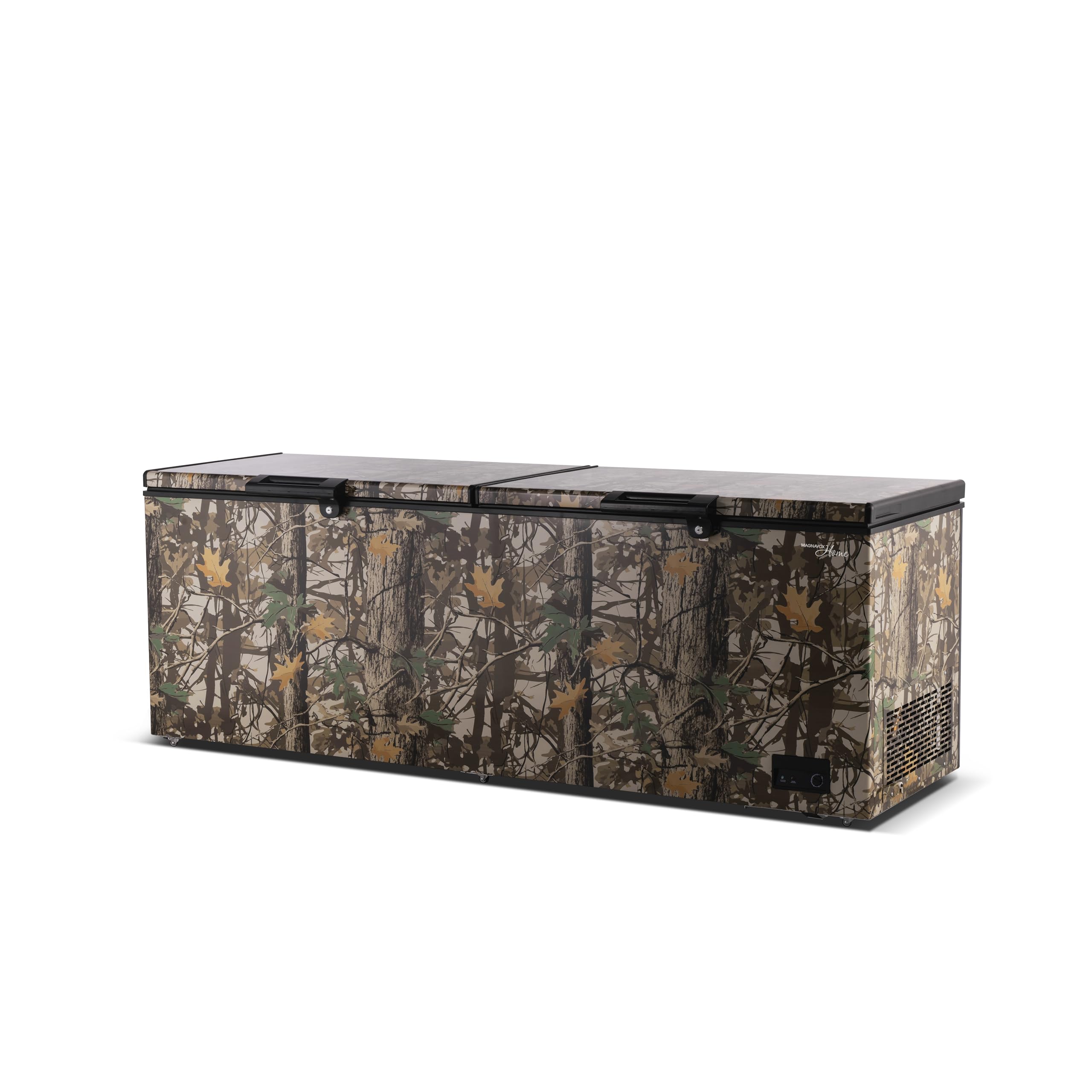 Magnavox Home, Chest Deep Freezer, 29.8 Cu. Ft. Capacity, Adjustable Thermostat-Removable Vinyl Coated Wire Basket-Easy Defrost Drain, Camouflage on Fridge.com - View 2
