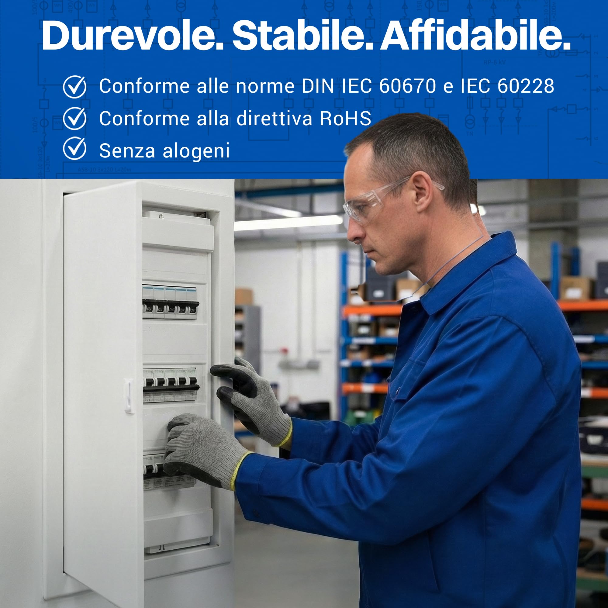 Intratec Quadro Elettrico da Incasso 3 File – Centralino di Distribuzione IP40 per 36 Moduli con Porta Metallica Bianca e Guida DIN per Impianti Elettrici Interni – 346 x 94 x 592mm