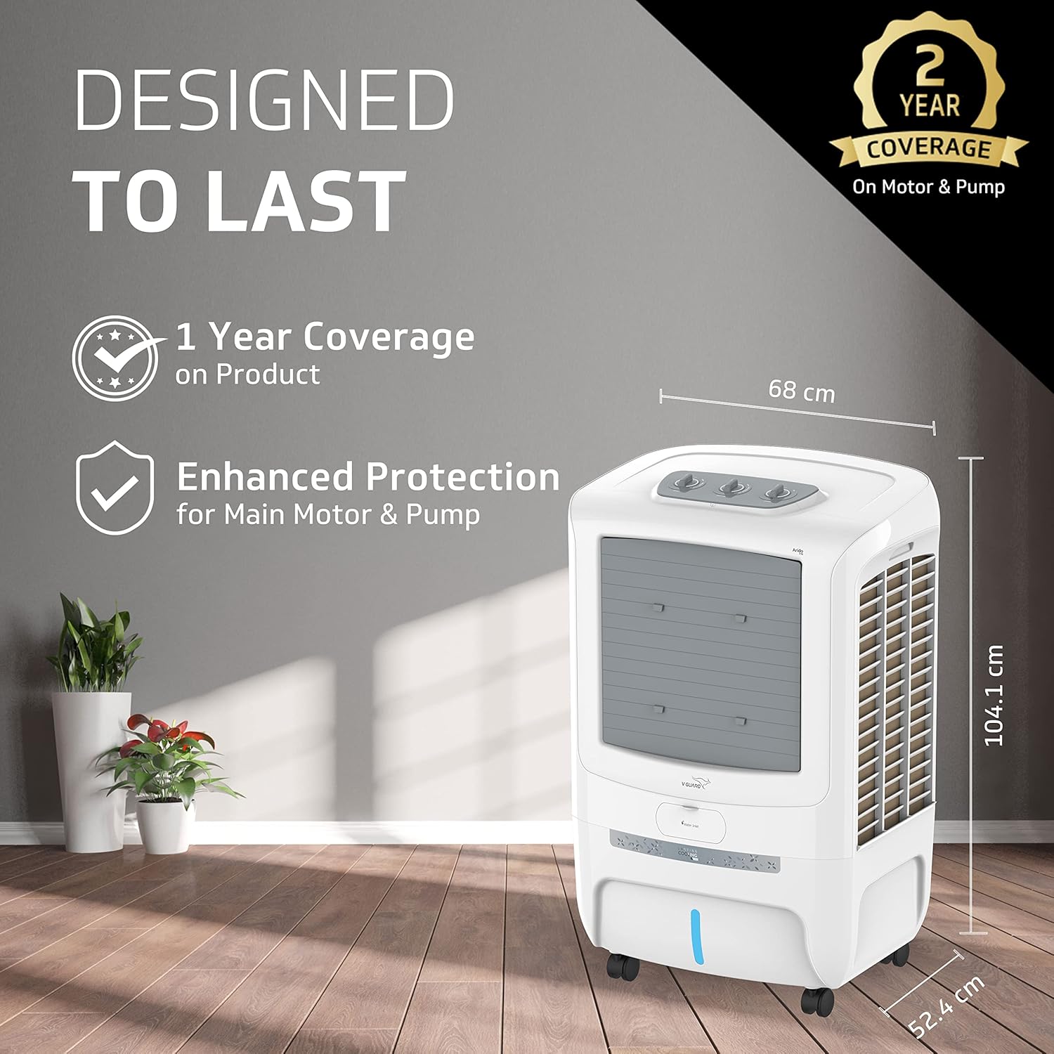 New Year Sale V-Guard Arido F70 Air Cooler | 70 Litre | Air Delivery- 4700 6 New Year Sale V-Guard Arido F70 Air Cooler | 70 Litre | Air Delivery- 4700