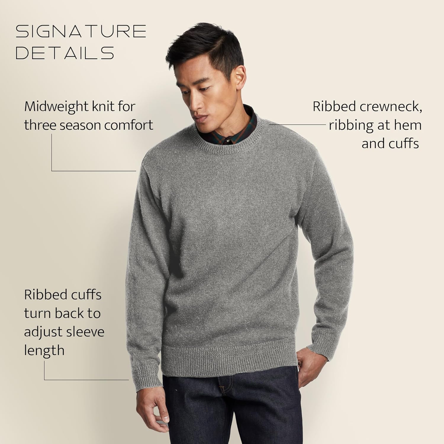 Pendleton Men's Shetland Wool Pullover Men's Sweater – Classic Crewneck for Men, Naturally Warm, Odor and Stain-Resistant - Image 5