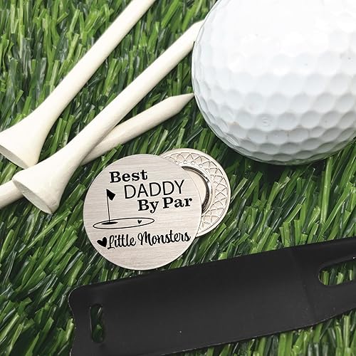 Miniatura 3 de Marcador de pelota de golf By Par Dad Regalo para papá Marcador de pelota de golf Regalo personalizado para el Día del Padre para papá Nombres